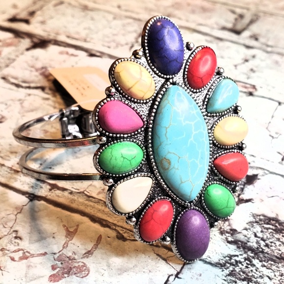 Jewelry - Boho Carnival multicolor stone western bracelet